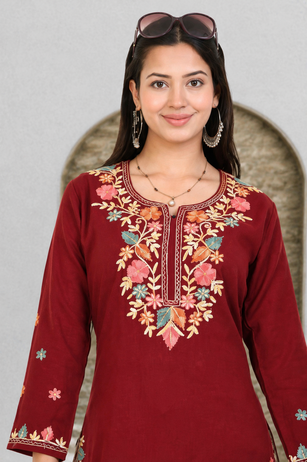 Woolen Embroidery Kurti