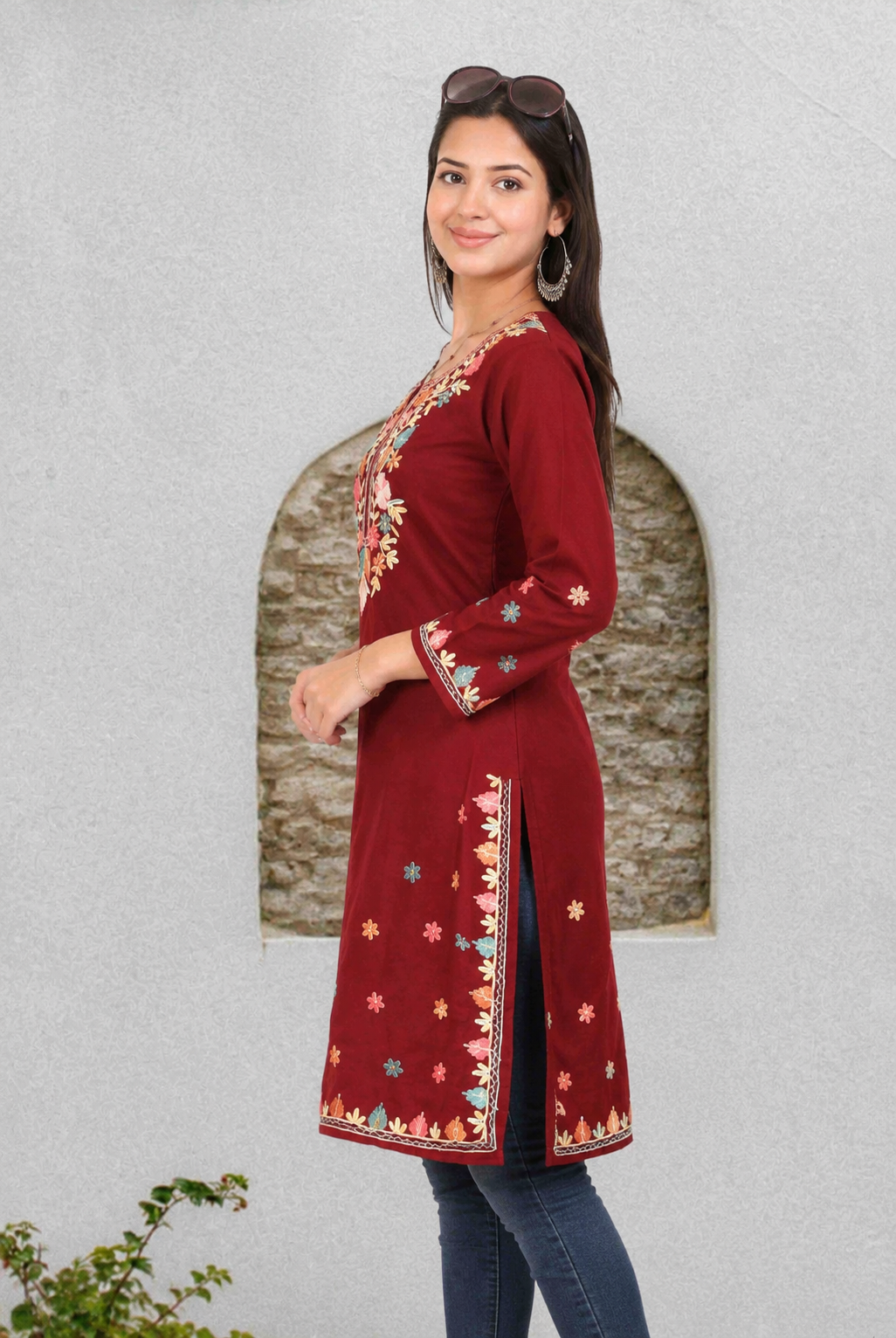 Woolen Embroidery Kurti