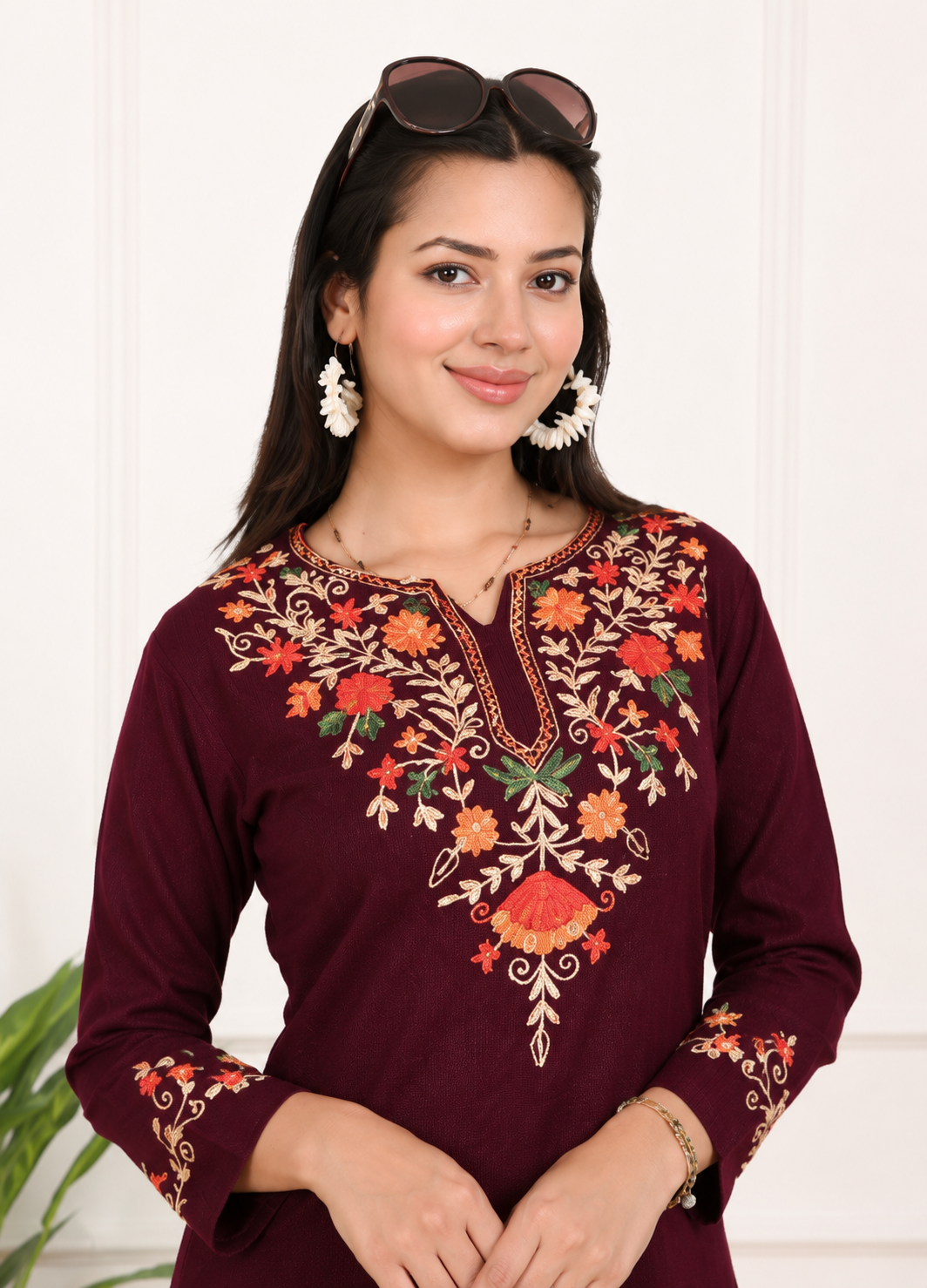 Winter Daffodil 3pc embroidery suit