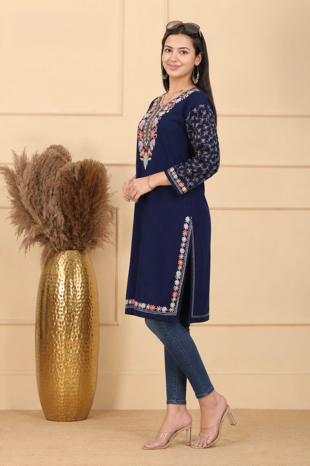 Woolen Embroidery Kurti
