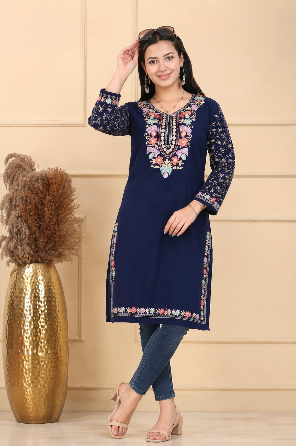 Woolen Embroidery Kurti