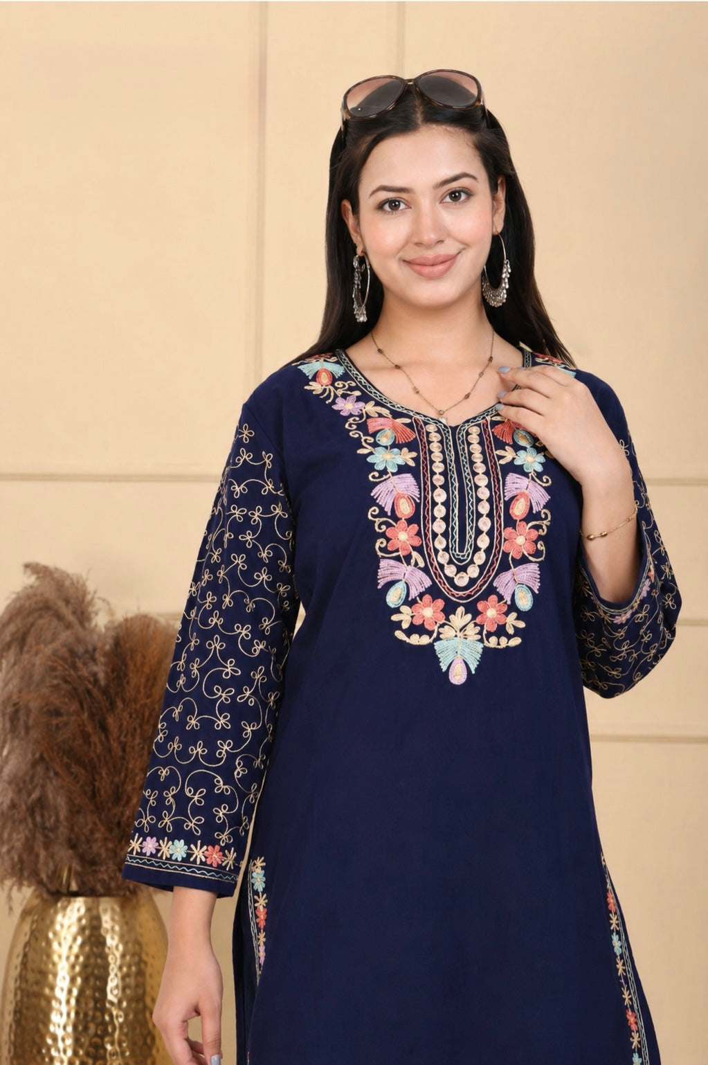 Woolen Embroidery Kurti