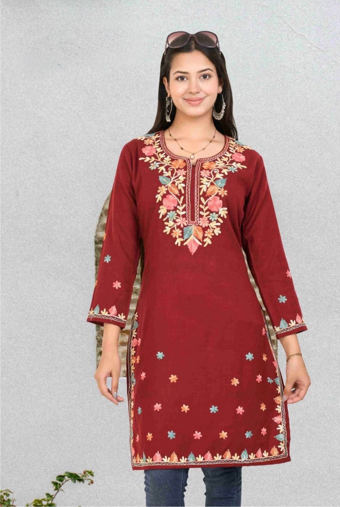 Woolen Embroidery Kurti