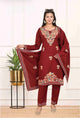 Winter Daffodil 3pc embroidery Suit