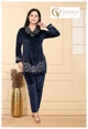 velvet Embroidery  Cordset