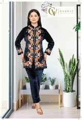 Velvet Embroidery Cordset