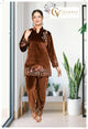 velvet Embroidery  Cordset