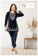 Velvet Embroidery Cordset