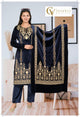 Velvet Embroidery 3Pc Suit